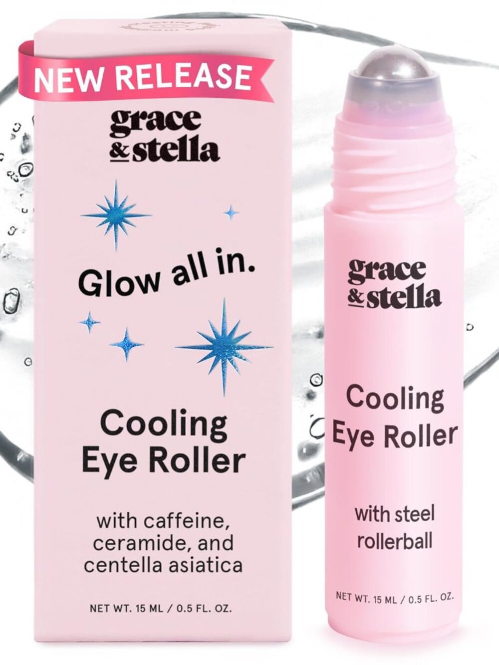grace & stella Under Eye Brightener with Cooling Metal Rollerball